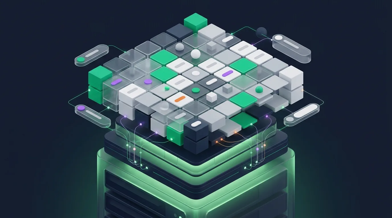 Abstract representation of data cleaning in a modern spreadsheet environment.